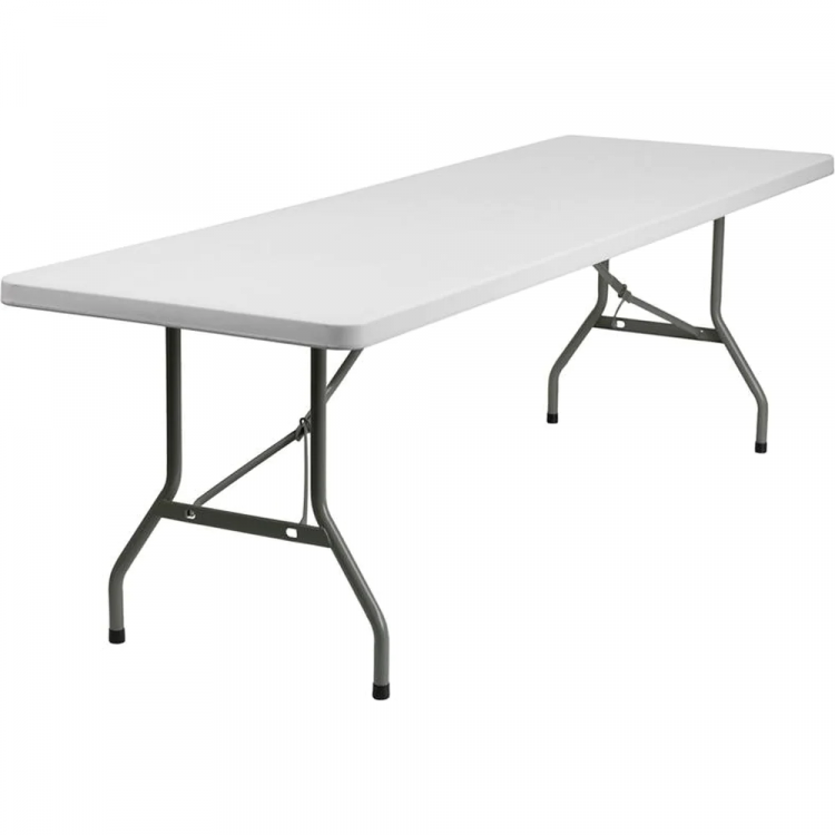 8 FOOT RECTANGLE TABLE SEATS 8